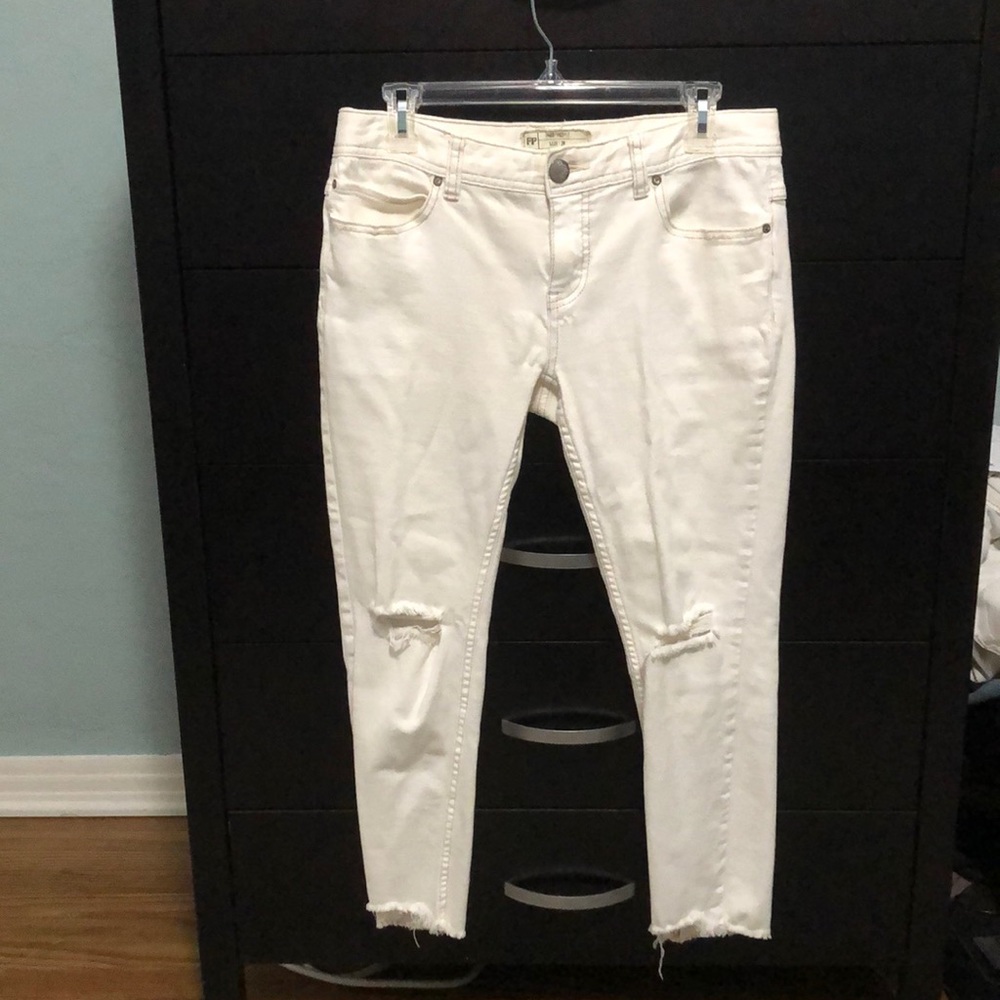 Free People White Skinny Jeans size 29